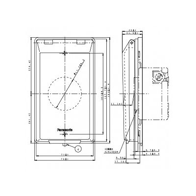 パナソニック フルカラー 金属防滴プレート 丸型 穴径41.5mm  WN9904K 画像2