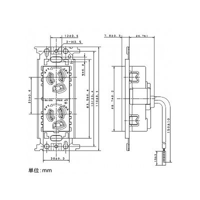 パナソニック フルカラー 埋込抜け止め接地ダブルコンセント 接地リード線付 チョコ 15A 125V  WN1162A1 画像2