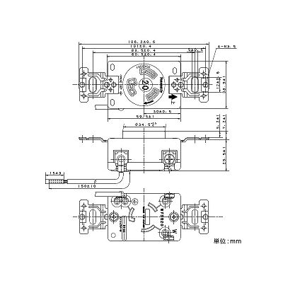 パナソニック フルカラー 埋込引掛接地コンセント 接地リード線付 チョコ 20A 250V  WF2520A1 画像3