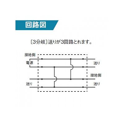 パナソニック ジョイントボックス 3分岐 20A 300V  WJ3301 画像2