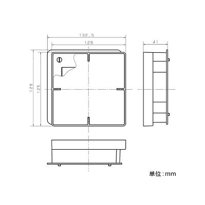 パナソニック フロアコンスクエア専用埋込カバー  DUB1103 画像2