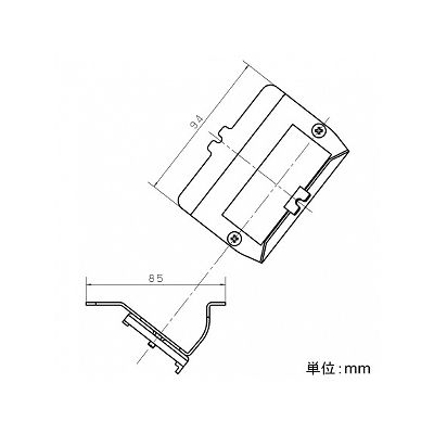 パナソニック フロアコン用器具ブロック ブランク2コ口 絶縁ワンタッチ取付枠付  DUB1202 画像2