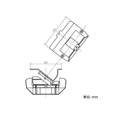 パナソニック フロアコン用器具ブロック ブランク2コ口 絶縁ワンタッチ取付枠付 セパレータ付  DUB1203 画像2