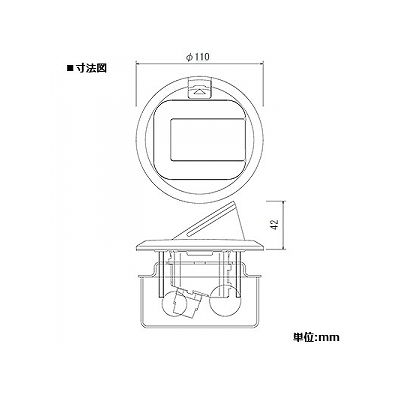 パナソニック フロアコン 抜止接地コンセント アース付 1コ口 2P 15A 125V  DU7103 画像2