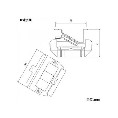 パナソニック フロアコン用器具ブロック ブランク2コ口 絶縁ワンタッチ取付枠付 セパレータ付  DU7599S 画像2