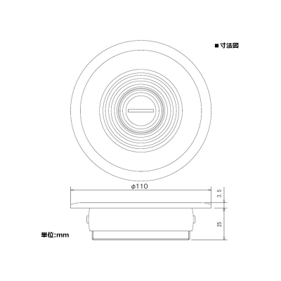 パナソニック フロアプレート 丸型 自在型 ベースねじ呼びC51 シルバー  DUK7013 画像2