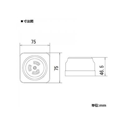 パナソニック 露出引掛3Pコンセント 30A 250V ブラック  WK2331B 画像2