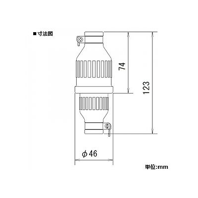 パナソニック 防水2Pゴムコードコネクタ セット 15A 125V ブラック  WA3215K 画像2