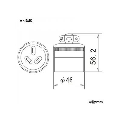 パナソニック 3Pコードコネクタボディ 15A 250V ブラック  WA1319 画像2