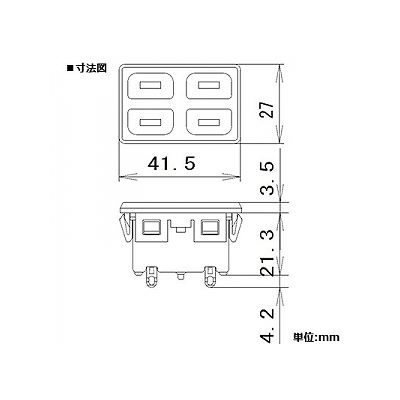 パナソニック 機器用はめ込みダブルコンセント 極性なし 15A 125V ブラック  WCF1022B 画像2