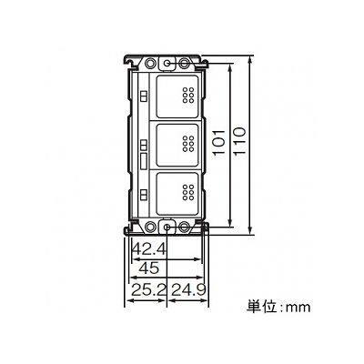 パナソニック スイッチ 3コ用 光アドレス設定式 スクエア シルバーグレー  WRV5603S1 画像2