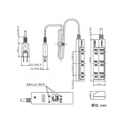 パナソニック 雷サージ付タップ 6コ口 スナップキャップ付 2mコード付  WHA29267WKP 画像2