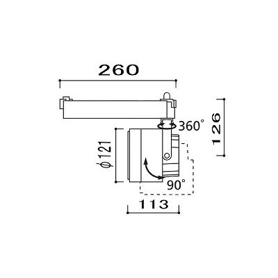 オーデリック LEDスポットライト HID100Wクラス 白色(4000K) 光束3329lm 配光角14° ブラック  XS256312 画像4