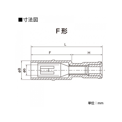 ニチフ 防水形ピン端子 F形 100個入り 赤透明色  PC4009-F-WP-RCL 画像2