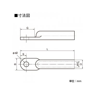 ニチフ 圧着銅管端子 (TR形) 1穴 50個入り  TR1-14 画像2