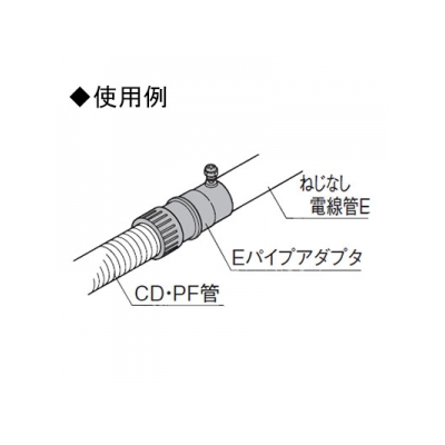 パナソニック 【数量限定特価】Eパイプアダプタ PF管用 呼び22-E25 ウォームグレイ  DMP22E 画像3