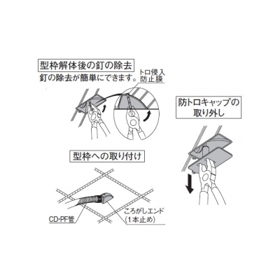 パナソニック ころがしエンド(1本止め) PF管用 呼び14 クリームグレイ  DMP141SN-R 画像3