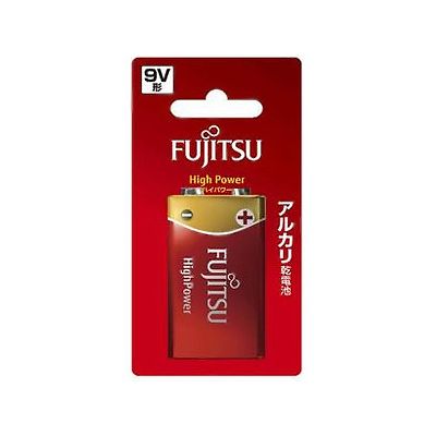 富士通 アルカリ乾電池 ハイパワータイプ 9V形 1個パック ブリスターパック×10セット 6LR61FH(B)_10set