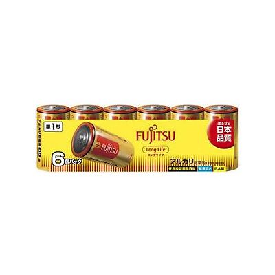 富士通 アルカリ乾電池 ロングライフタイプ 単1形 6個パック 多包装パック LR20FL(6S)