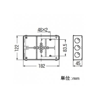 未来工業 埋込スイッチボックス 平塗代付 (プラスチック製セーリスボックス) 3個用  CSW-3NF 画像2