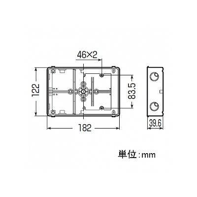 未来工業 埋込スイッチボックス 平塗代付 (プラスチック製セーリスボックス) 3個用浅形  CSW-3SNF 画像2