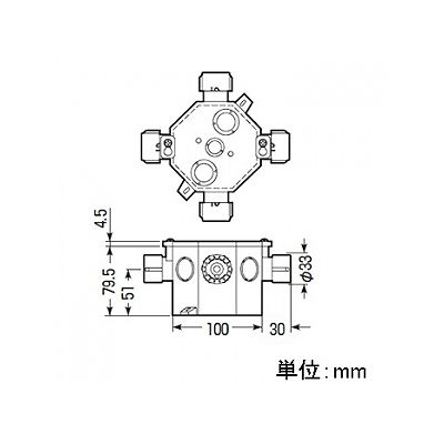 未来工業 CD管用ハブ付八角コンクリートボックス Gタイプ  CD8-75HG 画像3