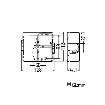 未来工業 ジョイントアウトレットボックス 中形四角 結束バンドホルダー付  CDO-4AJB 画像4