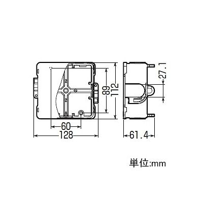 未来工業 ジョイントアウトレットボックス 中形四角 3分ボルト取付クランプ付  CDO-4AJBC 画像5