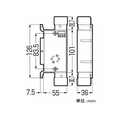 未来工業 真壁用スイッチボックス Gタイプ PF管16(2方出)適用  SM36-2G 画像2