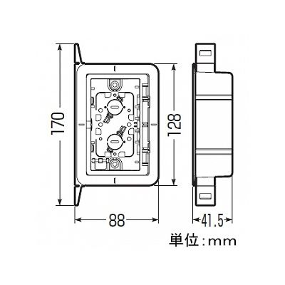 未来工業 遮音壁用 遮音スイッチボックス 1ヶ用  SBH-CS 画像2