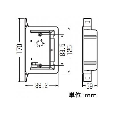 未来工業 遮音真壁用スイッチボックス 1ヶ用  SM36-NCS 画像2