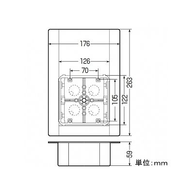 未来工業 X線防護用アウトレットボックス鉛ボード用 鉛当量:2.0mm 大形四角(深型)  CDO-5BXP-1 画像3