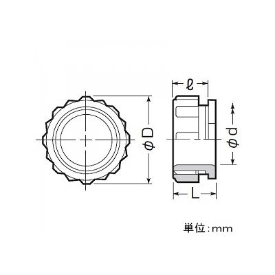 未来工業 通線ブッシング ケーブル引き出し用保護ブッシング φ48  PBZ-48J 画像3