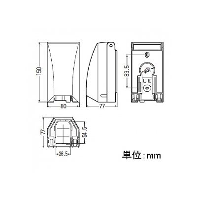 未来工業 防水引込みカバー ミルキーホワイト e-デザイン  WKH-1M 画像5