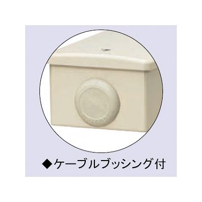 未来工業 露出スイッチボックス カブセ蓋付き ブッシング取付穴φ27mm ミルキーホワイト  PVR22-0PM 画像2