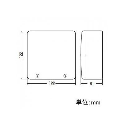 未来工業 PVKボックス Fタイプ 大形四角深型 ノックなし ミルキーホワイト  PVK-BLFOM 画像2