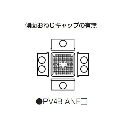 未来工業 露出用四角ボックス 取付自在蓋 ケーブルブッシング付き ミルキーホワイト  PV4B-ANFM 画像3