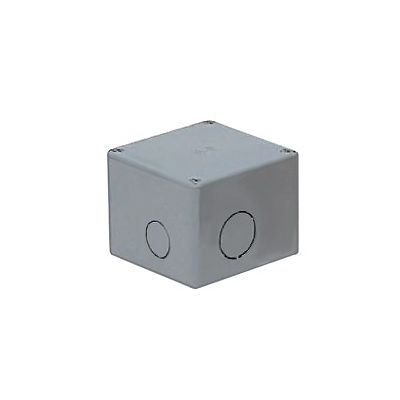 未来工業 プールボックス 正方形 ノック付き 150×150×75 グレー PVP-1507N