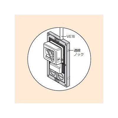 未来工業 取付自在板 ノック付き 自己消火性樹脂製 ベージュ  BF-3622J 画像2