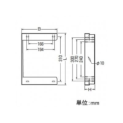 未来工業 直角サポート 積算電力計取付板用  B-2RA 画像4