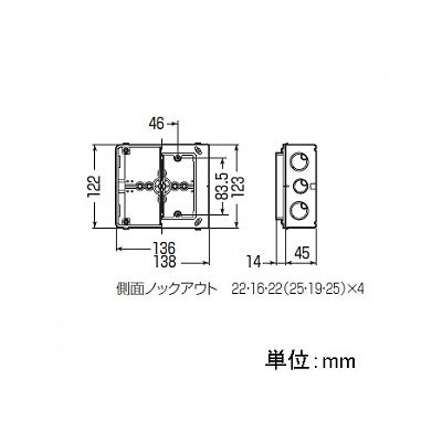 未来工業 【お買い得品 20個セット】埋込スイッチボックス 塗代付 (プラスチック製セーリスボックス) 2個用  CSW-2N_20set 画像2