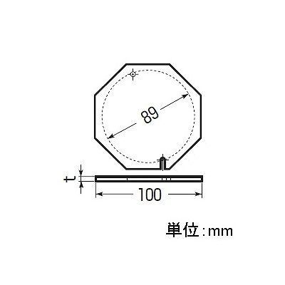 未来工業 【お買い得品 10個セット】プラスチック製塗代カバー 八角用 ブランク 平  OF-12E-M_10set 画像2