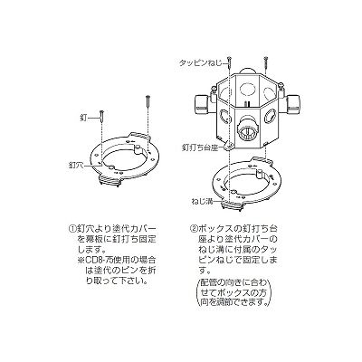 未来工業 【お買い得品 10個セット】先付けプラスチック製塗代カバー 八角用 塗代付  OF-11MK_10set 画像2