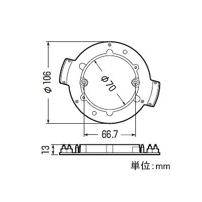 未来工業 【お買い得品 10個セット】先付けプラスチック製塗代カバー 八角用 塗代付  OF-11MK_10set 画像3