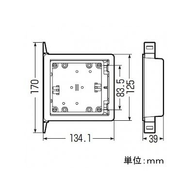 未来工業 【お買い得品 10個セット】遮音真壁用スイッチボックス 2ヶ用  SM36L-NCS_10set 画像2