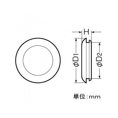 未来工業 【お買い得品 100個セット】ケーブルブッシング 鉄ボックス用(NBR製) φ20～23  ZGV-16_100set 画像3