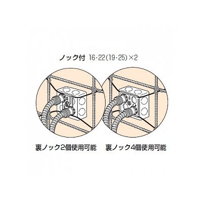 未来工業 【お買い得品 50個セット】ニュースタットバー(傾き防止バー)  3分スタット・ノック付  鉄製アウトレットボックス 中形(浅型・深型)・大形(浅型・深型)  OF-37TS_50set 画像2