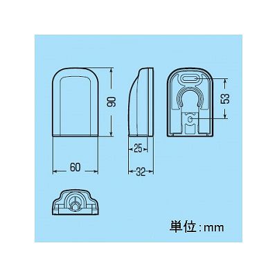 未来工業 【お買い得品 20個セット】防水引込カバー 適合PF管:16 60×90 ベージュ  WK-2J_20set 画像3