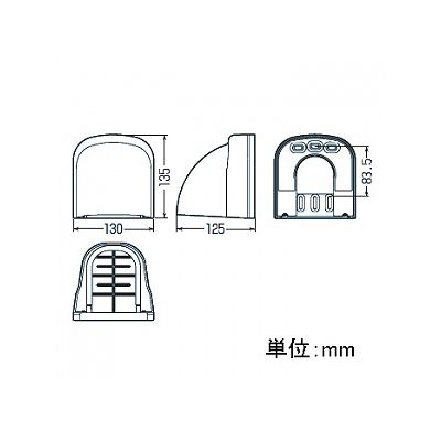 未来工業 【お買い得品 10個セット】防水引込カバー L型 ベージュ  WK-LJ_10set 画像3