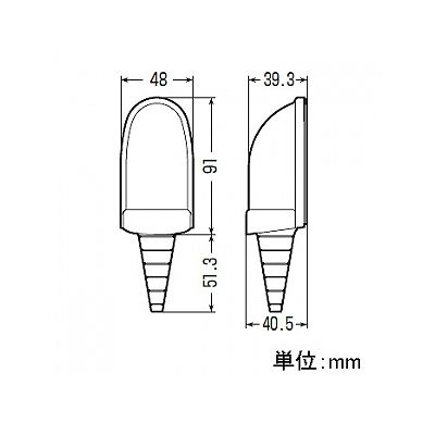 未来工業 【お買い得品 20個セット】引込みカバー 小型タイプ ラバーブッシング付 チョコレート  WKS-22VT_20set 画像3